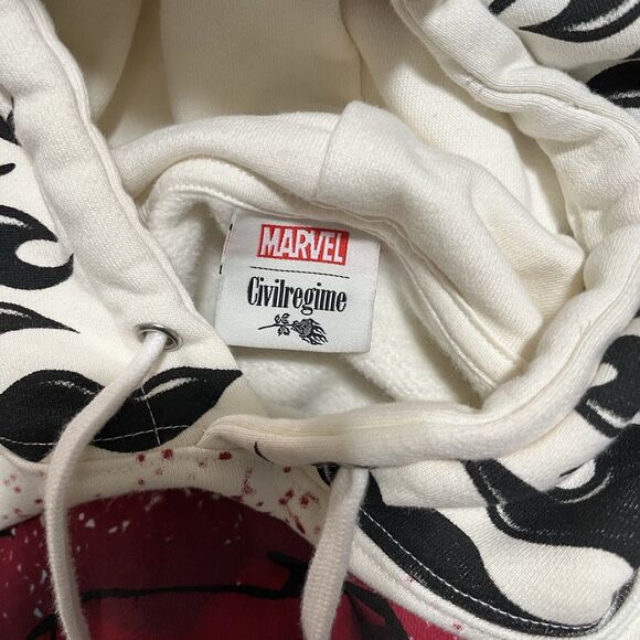 Deadpool Marvel Civil Regime Airbrush Hooded Sweatshirt, Hoodie, Medium, READ - Picture 7 of 12